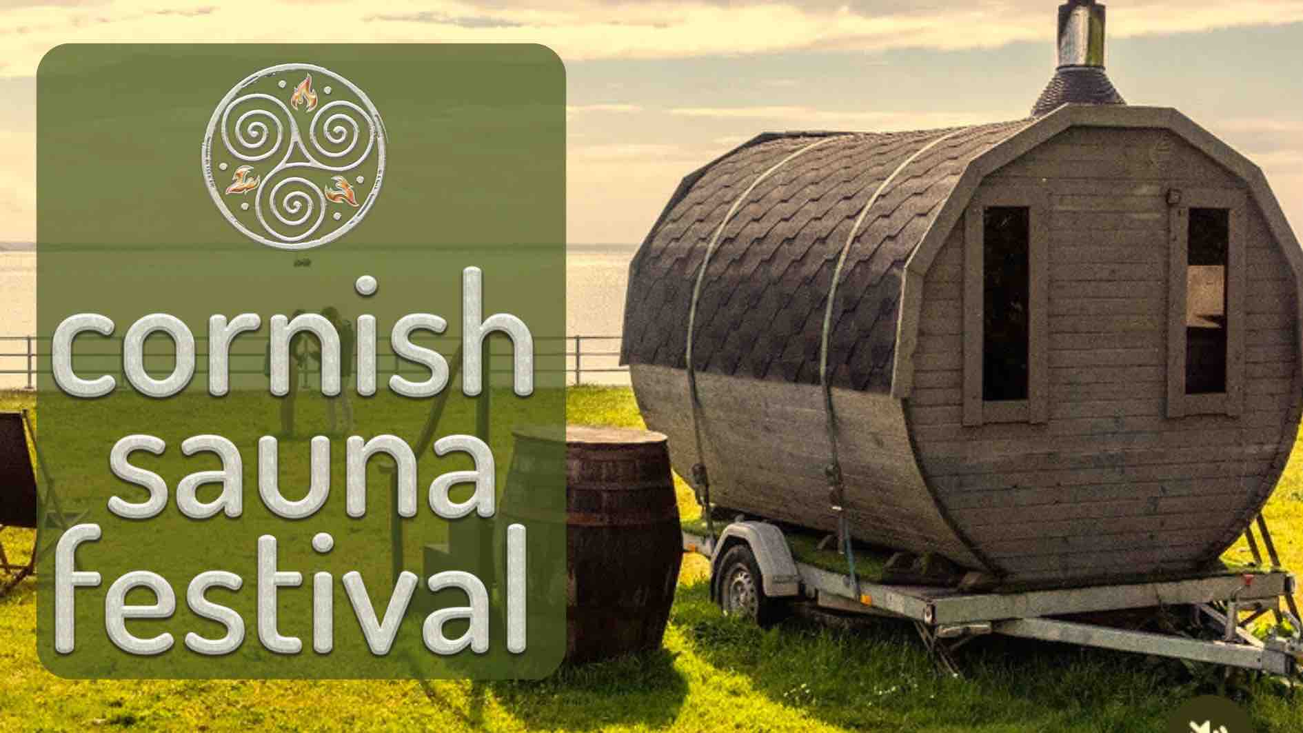 Rising Embers Sauna, a mobile wood-fired sauna at Newlyn Green with the cooling sea just a stones throw away